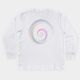 Vortex Dots of Inspiration, Colorful Happy Inspirational Design Cute Vacation Beach Wear & Gifts Kids Long Sleeve T-Shirt